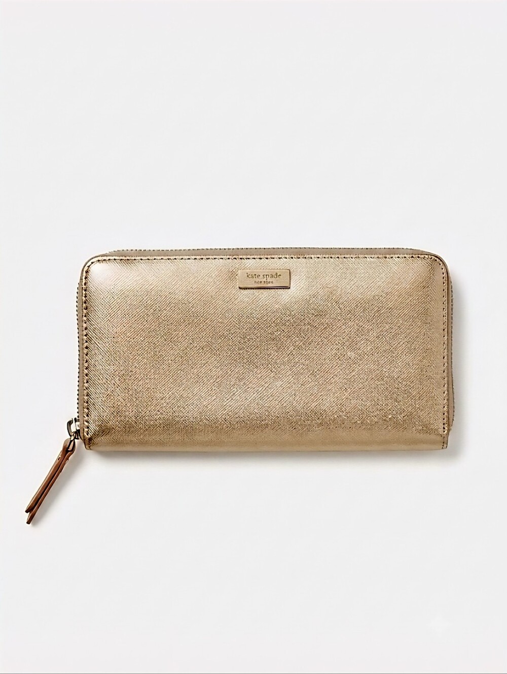 Kate Spade Gold Zip-Around Wallet